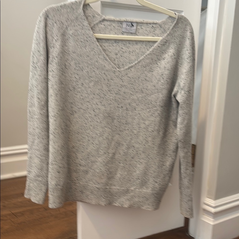 Gray V-Neck Sweater